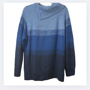 Northern Reflections Blue Ombré Turtleneck Sweater Size XXL – NWT Cozy Gift